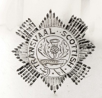 Transvaal Scottish Regiment Sterling Silver Art Deco Trophy - Mappin & Webb